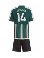 Manchester United Christian Eriksen #14 Venkovní dres pro děti 2023-24 Krátký Rukáv (+ trenýrky)